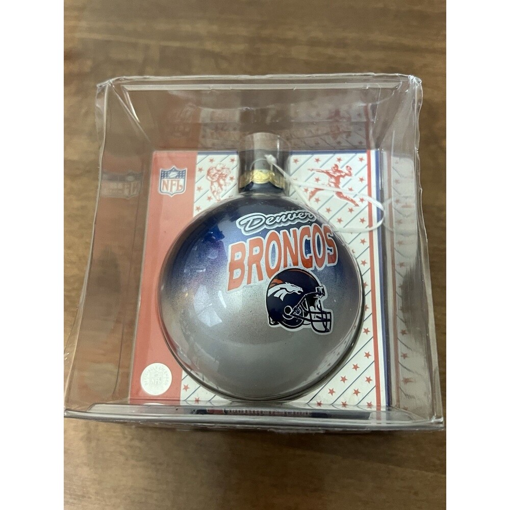Sports Collector Series NFL Denver Broncos Ornament Glass Christmas Football Lot
